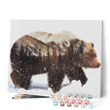 Carica l'immagine nel visualizzatore di Gallery, Dipingere con i numeri - Orso Di Paesaggio Innevato Figured'Art