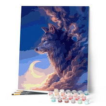 Carica l'immagine nel visualizzatore di Gallery, Dipingere con i numeri - Lupo E Luna Figured'Art