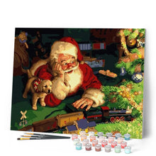 Carica l'immagine nel visualizzatore di Gallery, Dipingere con i numeri - Babbo Natale E Cucciolo Figured'Art
