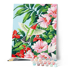 Carica l'immagine nel visualizzatore di Gallery, Dipingere con i numeri - Colibrì Nei Fiori Figured'Art