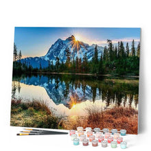 Carica l'immagine nel visualizzatore di Gallery, Dipingere con i numeri - Riflesso Della Montagna Nel Lago Figured'Art