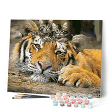 Carica l'immagine nel visualizzatore di Gallery, Dipingere con i numeri - Gattini E Tigre Figured'Art