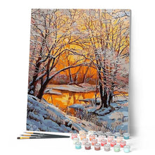 Carica l'immagine nel visualizzatore di Gallery, Dipingere con i numeri - Aria Fresca Nella Foresta Invernale Figured'Art