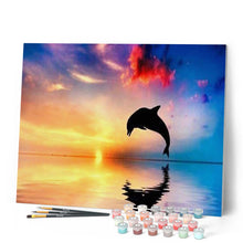 Carica l'immagine nel visualizzatore di Gallery, Dipingere con i numeri - Delfino Al Tramonto Figured'Art