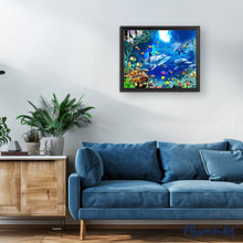 Carica l'immagine nel visualizzatore di Gallery, Dipingere con i numeri - Delfini E Mare