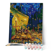 Carica l'immagine nel visualizzatore di Gallery, Dipingere con i numeri - Van Gogh Terrazza Del Caffé Di Notte Figured'Art