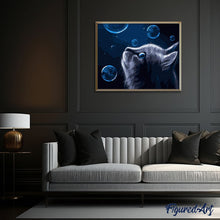 Carica l'immagine nel visualizzatore di Gallery, Dipingere con i numeri - Gatto Blu E Bolle