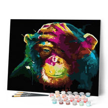 Carica l'immagine nel visualizzatore di Gallery, Dipingere con i numeri - Scimmia Multicolore Figured'Art