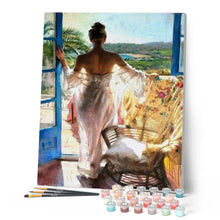 Carica l'immagine nel visualizzatore di Gallery, Dipingere con i numeri - Donne Sexy Vicino Alla Finestra Figured'Art