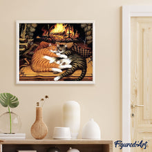 Carica l'immagine nel visualizzatore di Gallery, Dipingere con i numeri - Gatti Che Si Abbracciano