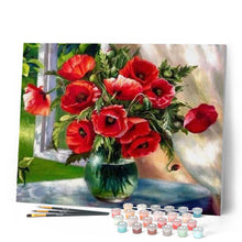 Carica l'immagine nel visualizzatore di Gallery, Dipingere con i numeri - Bouquet Di Fiori Rossi Figured'Art