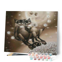 Carica l'immagine nel visualizzatore di Gallery, Dipingere con i numeri - Gatti Sognanti Figured'Art