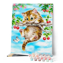 Carica l'immagine nel visualizzatore di Gallery, Dipingere con i numeri - Gatto Che Pende Dall'Albero Figured'Art