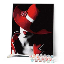 Carica l'immagine nel visualizzatore di Gallery, Dipingere con i numeri - Ragazza Con Cappello Rosso Figured'Art