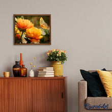 Carica l'immagine nel visualizzatore di Gallery, Dipingere con i numeri - Fiore Giallo E Farfalla