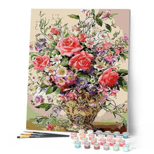 Carica l'immagine nel visualizzatore di Gallery, Dipingere con i numeri - Rose E Fiori Figured'Art
