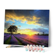 Carica l'immagine nel visualizzatore di Gallery, Dipingere con i numeri - Campo E Tramonto Lillà Figured'Art