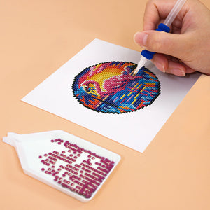 Mini Set Diamond Painting 15x20cm (4 pezzi) - Animali Tropicali e Tramonto