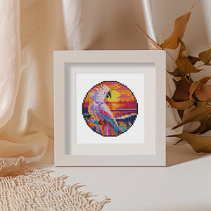 Mini Set Diamond Painting 15x20cm (4 pezzi) - Animali Tropicali e Tramonto