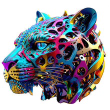Carica l&#39;immagine nel visualizzatore di Gallery, Puzzle 2D in legno - Giaguaro Multicolore