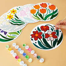 Carica l'immagine nel visualizzatore di Gallery, Mini Set Dipingere con i Numeri - Dischi di Ø20cm (6 pezzi) - Collezione Fiorita