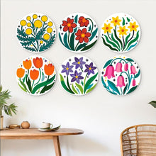 Carica l'immagine nel visualizzatore di Gallery, Mini Set Dipingere con i Numeri - Dischi di Ø20cm (6 pezzi) - Collezione Fiorita