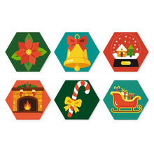Carica l'immagine nel visualizzatore di Gallery, Mini Set Dipingere con i Numeri - Esagoni (6 pezzi) - Set Festivo 1 Figured'Art