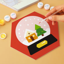 Carica l'immagine nel visualizzatore di Gallery, Mini Set Dipingere con i Numeri - Esagoni (6 pezzi) - Set Festivo 1