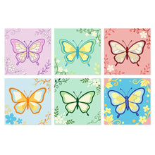 Carica l'immagine nel visualizzatore di Gallery, Mini Set Dipingere con i Numeri 20x20cm (6 pezzi) - Farfalle Pastello Figured'Art