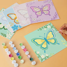 Carica l'immagine nel visualizzatore di Gallery, Mini Set Dipingere con i Numeri 20x20cm (6 pezzi) - Farfalle Pastello