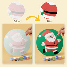 Carica l'immagine nel visualizzatore di Gallery, Mini Set Dipingere con i Numeri - Dischi di Ø20cm (6 pezzi) - Babbo Natale