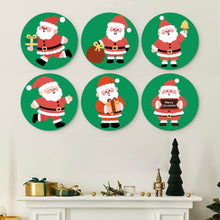 Carica l'immagine nel visualizzatore di Gallery, Mini Set Dipingere con i Numeri - Dischi di Ø20cm (6 pezzi) - Babbo Natale