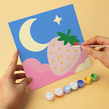 Carica l'immagine nel visualizzatore di Gallery, Mini Set Dipingere con i Numeri 20x20cm (6 pezzi) - Frutta e Cieli Pop