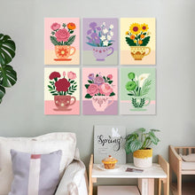 Carica l'immagine nel visualizzatore di Gallery, Mini Set Dipingere con i Numeri 15x20cm (6 pezzi) - Tazze di Petali