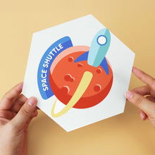Carica l'immagine nel visualizzatore di Gallery, Mini Set Dipingere con i Numeri - Esagoni (6 pezzi) - Icone Galattiche