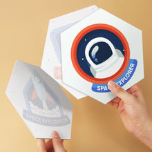 Carica l'immagine nel visualizzatore di Gallery, Mini Set Dipingere con i Numeri - Esagoni (6 pezzi) - Icone Galattiche