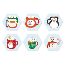 Carica l'immagine nel visualizzatore di Gallery, Mini Set Dipingere con i Numeri - Esagoni (6 pezzi) - Tazze Invernali Figured'Art