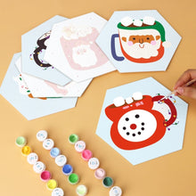 Carica l'immagine nel visualizzatore di Gallery, Mini Set Dipingere con i Numeri - Esagoni (6 pezzi) - Tazze Invernali