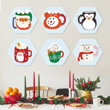Carica l'immagine nel visualizzatore di Gallery, Mini Set Dipingere con i Numeri - Esagoni (6 pezzi) - Tazze Invernali