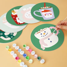 Carica l'immagine nel visualizzatore di Gallery, Mini Set Dipingere con i Numeri - Dischi di Ø20cm (6 pezzi) - Tazze di Natale