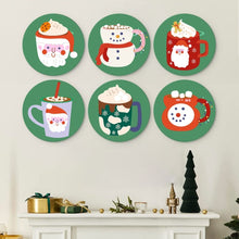 Carica l'immagine nel visualizzatore di Gallery, Mini Set Dipingere con i Numeri - Dischi di Ø20cm (6 pezzi) - Tazze di Natale