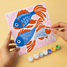 Carica l'immagine nel visualizzatore di Gallery, Mini Set Dipingere con i Numeri 20x20cm (6 pezzi) - Meraviglie di Blu Profondo