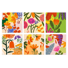 Carica l'immagine nel visualizzatore di Gallery, Mini Set Dipingere con i Numeri 20x20cm (6 pezzi) - Giardino Astratto Figured'Art