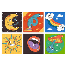 Carica l'immagine nel visualizzatore di Gallery, Mini Set Dipingere con i Numeri 20x20cm (6 pezzi) - Icone Pop Retrò Figured'Art