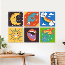 Carica l'immagine nel visualizzatore di Gallery, Mini Set Dipingere con i Numeri 20x20cm (6 pezzi) - Icone Pop Retrò