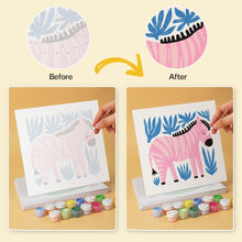 Carica l'immagine nel visualizzatore di Gallery, Mini Set Dipingere con i Numeri 20x20cm (6 pezzi) - Dipinti di animali 2