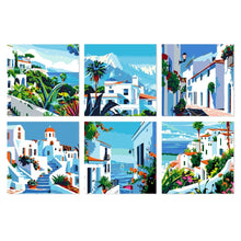Carica l'immagine nel visualizzatore di Gallery, Mini Set Dipingere con i Numeri 20x20cm (6 pezzi) - Pennellate Mediterranee Figured'Art