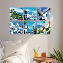 Carica l'immagine nel visualizzatore di Gallery, Mini Set Dipingere con i Numeri 20x20cm (6 pezzi) - Pennellate Mediterranee