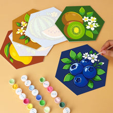 Carica l'immagine nel visualizzatore di Gallery, Mini Set Dipingere con i Numeri - Esagoni (6 pezzi) - Collezione Succosa