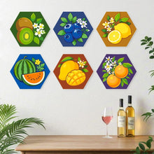 Carica l'immagine nel visualizzatore di Gallery, Mini Set Dipingere con i Numeri - Esagoni (6 pezzi) - Collezione Succosa